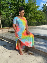 Load image into Gallery viewer, Caribbean Tie-Dye Maxi Dress
