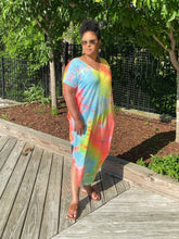 Load image into Gallery viewer, Caribbean Tie-Dye Maxi Dress
